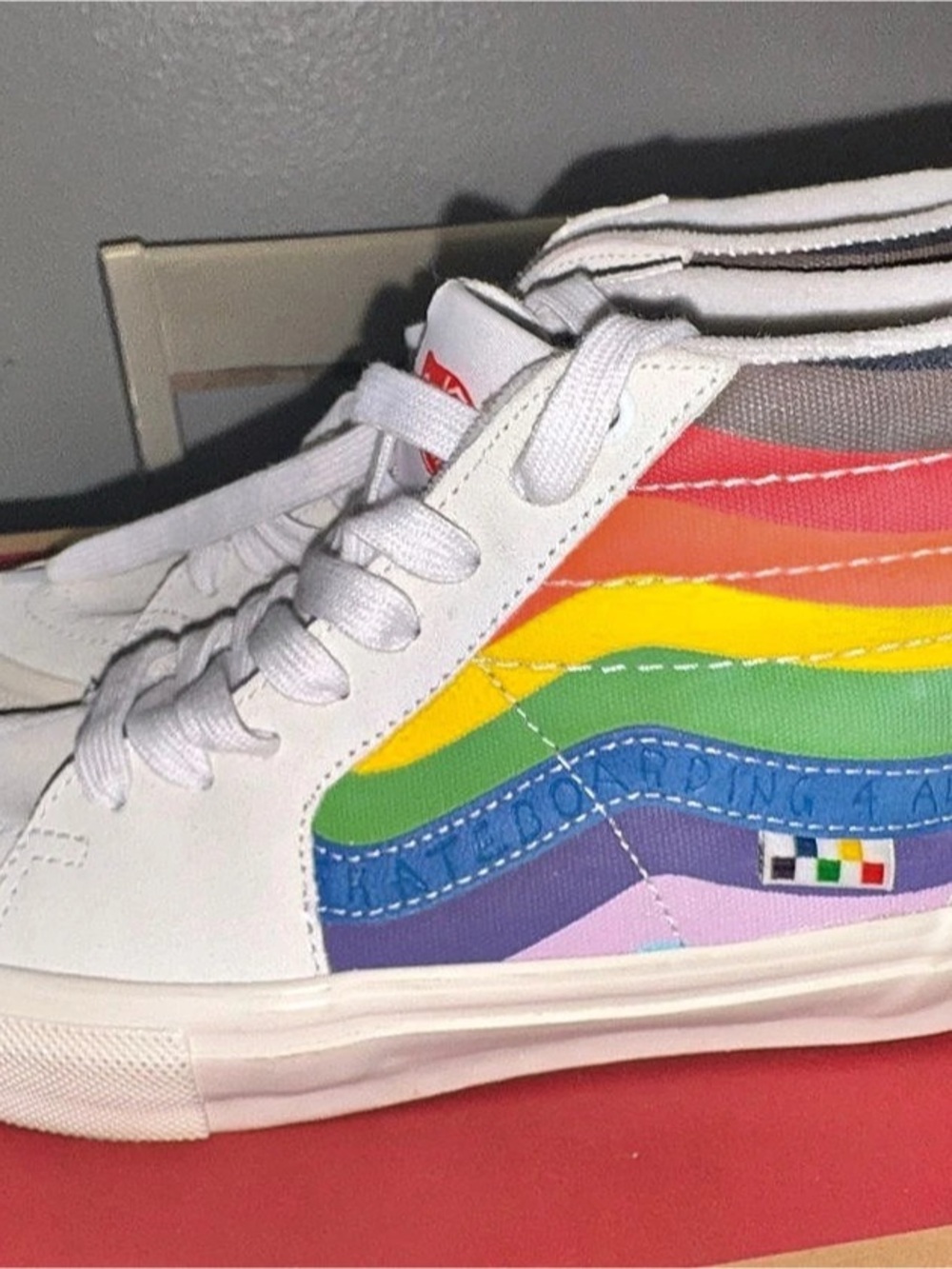Vans Skate Sk8-Hi Pride Rainbow High Top Sneakers